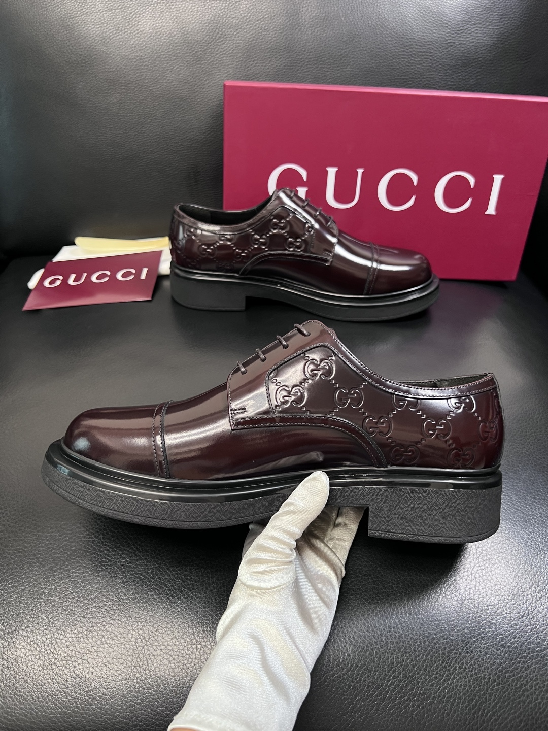 Gucci 高品质  顶级工艺品  古奇  皮鞋专柜新款原厂配置，意大利进口牛皮面料，进口牛皮内里垫，透