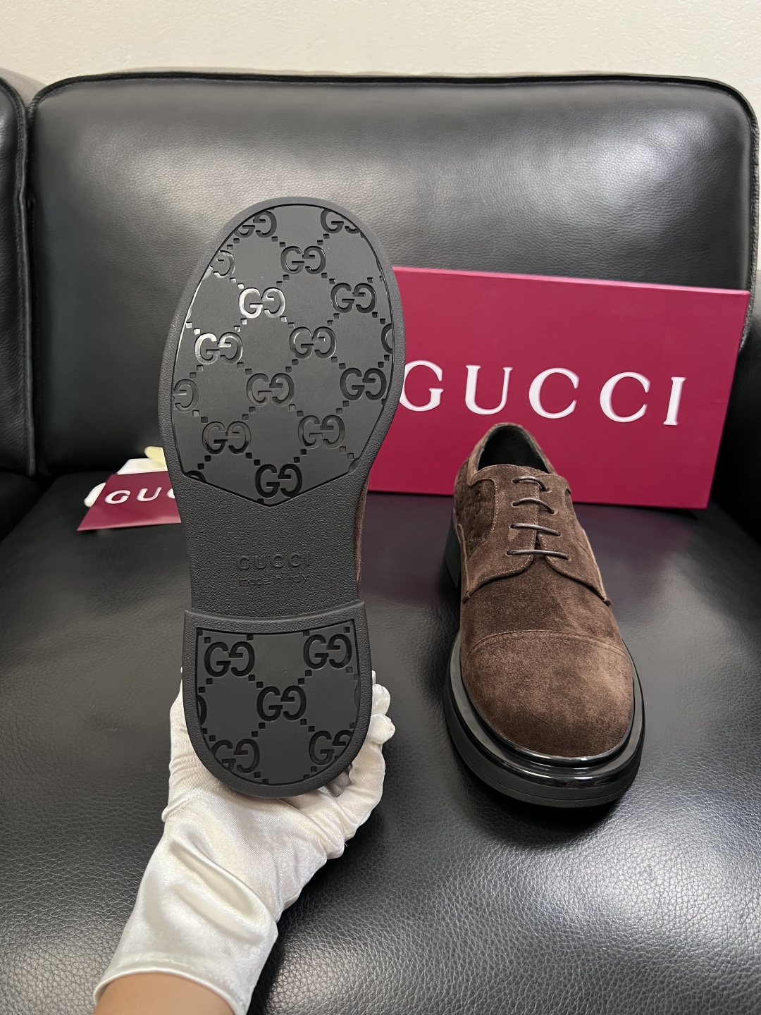 Gucci 高品质  顶级工艺品  古奇  皮鞋专柜新款原厂配置，意大利进口牛皮面料，进口牛皮内里垫，透