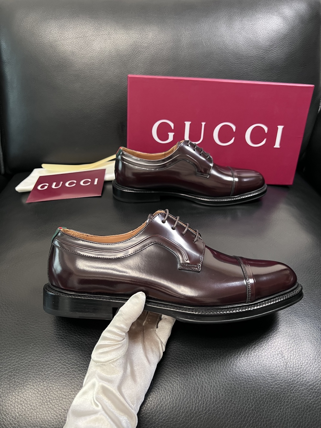 Gucci 高品质  顶级工艺品  古奇  皮鞋专柜新款原厂配置，意大利进口牛皮面料，进口牛皮内里垫，透