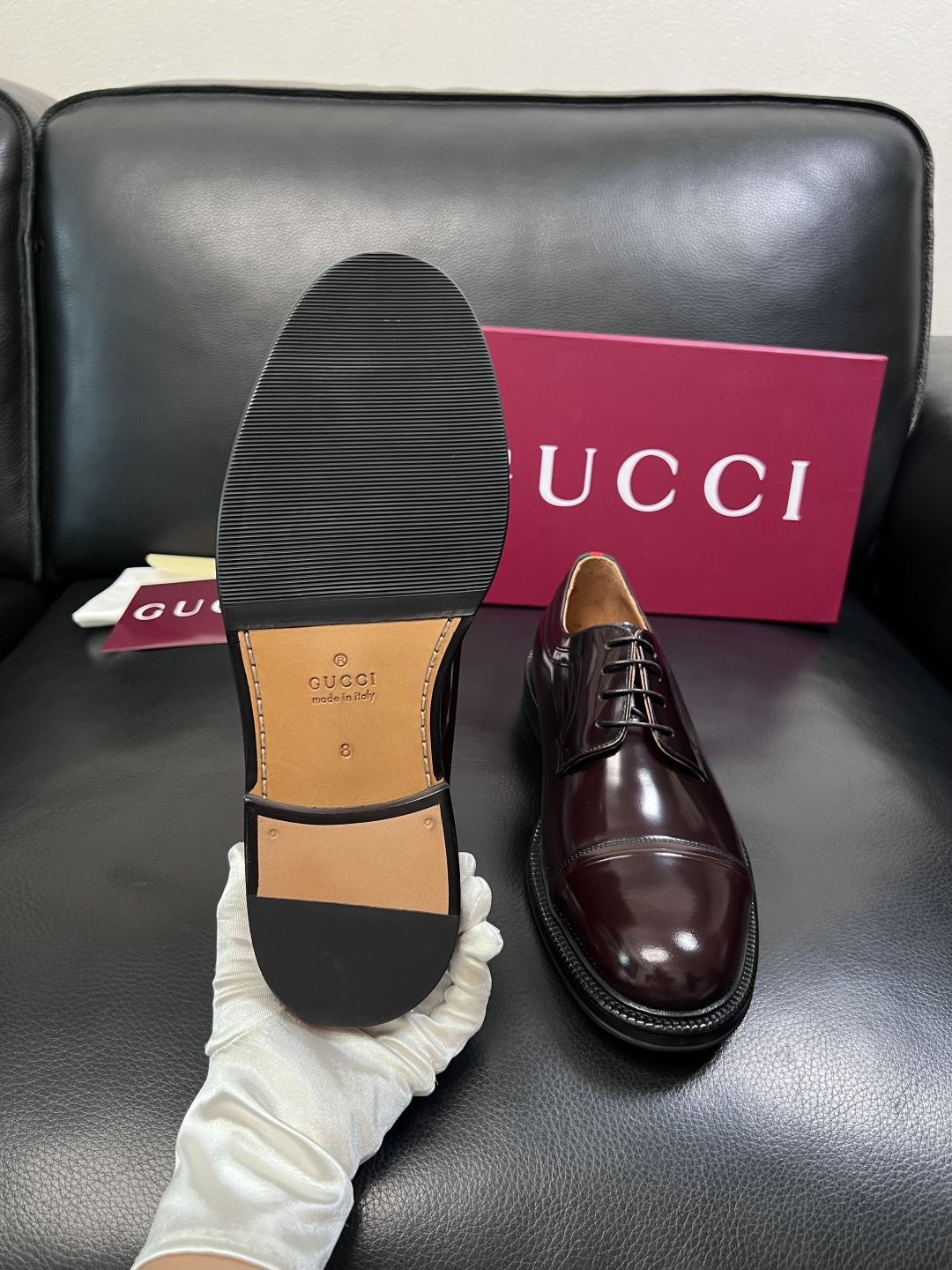 Gucci 高品质  顶级工艺品  古奇  皮鞋专柜新款原厂配置，意大利进口牛皮面料，进口牛皮内里垫，透