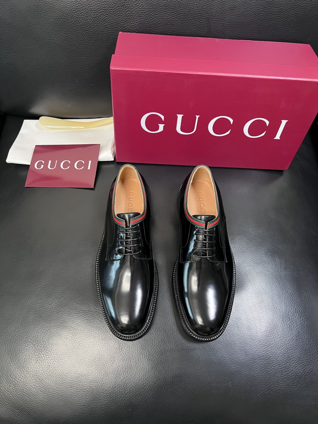 Gucci 高品质  顶级工艺品  古奇  皮鞋专柜新款原厂配置，意大利进口牛皮面料，进口牛皮内里垫，透