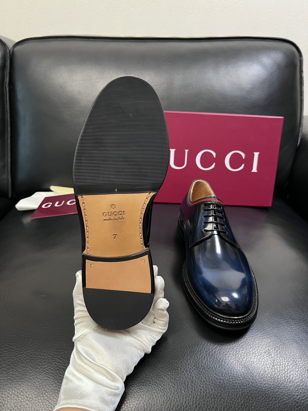 Gucci 高品质  顶级工艺品  古奇  皮鞋专柜新款原厂配置，意大利进口牛皮面料，进口牛皮内里垫，透