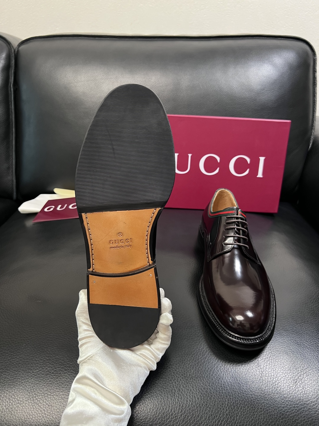 Gucci 高品质  顶级工艺品  古奇  皮鞋专柜新款原厂配置，意大利进口牛皮面料，进口牛皮内里垫，透