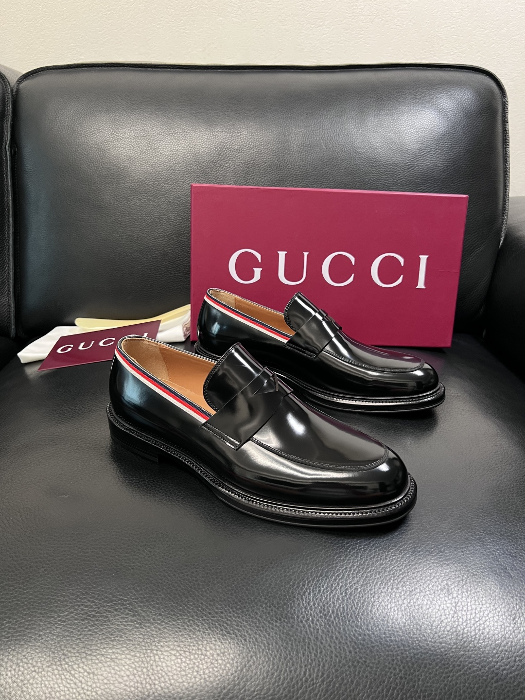 Gucci 高品质  顶级工艺品  古奇  皮鞋专柜新款原厂配置，意大利进口牛皮面料，进口牛皮内里垫，透