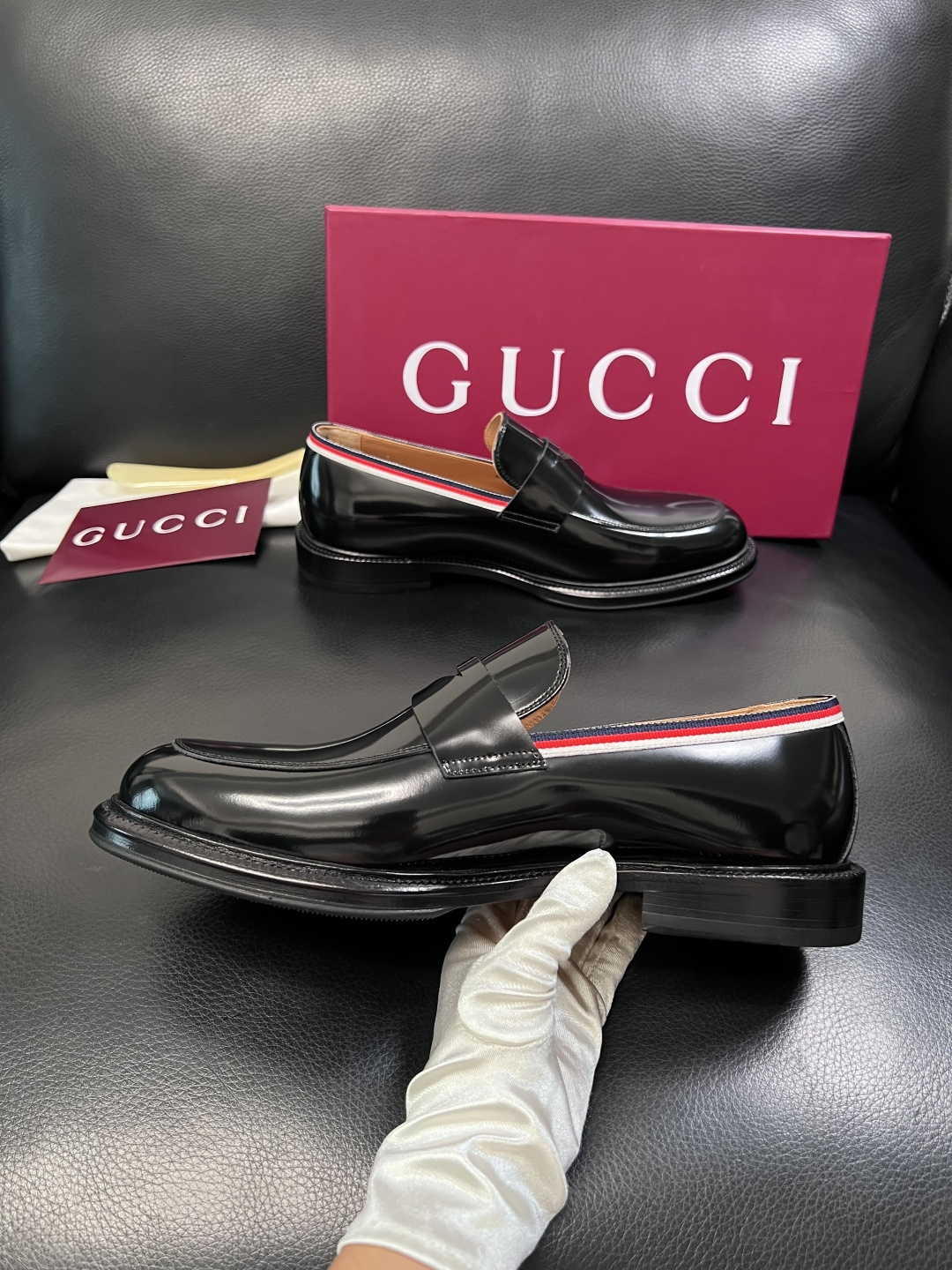Gucci 高品质  顶级工艺品  古奇  皮鞋专柜新款原厂配置，意大利进口牛皮面料，进口牛皮内里垫，透