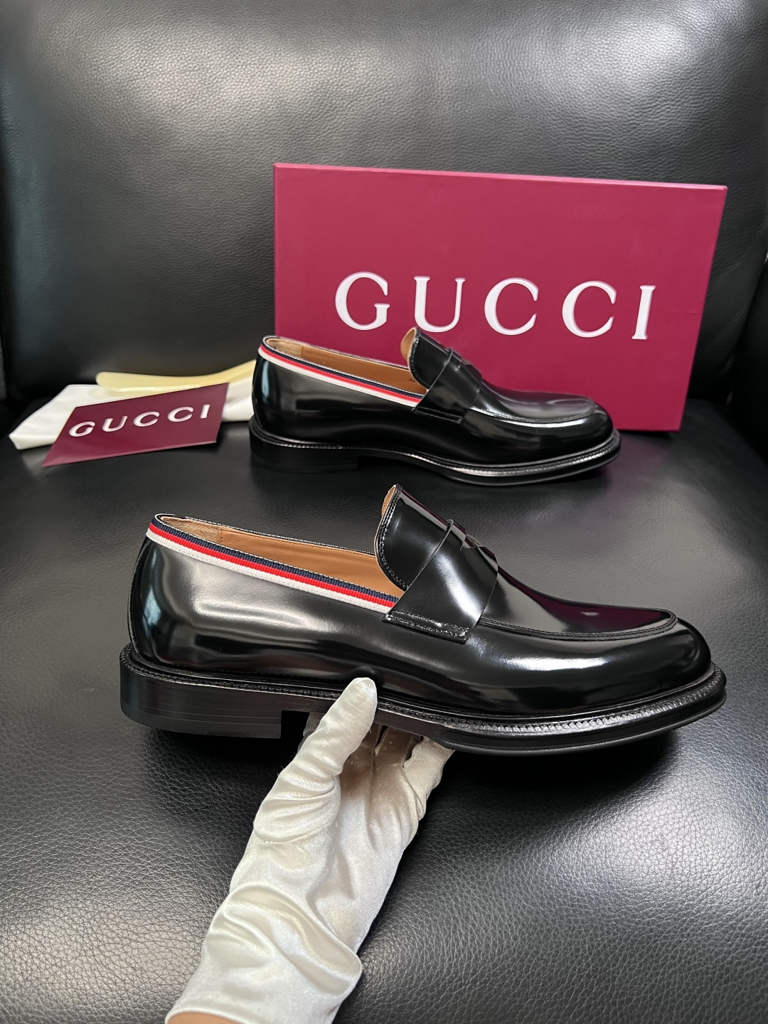 Gucci 高品质  顶级工艺品  古奇  皮鞋专柜新款原厂配置，意大利进口牛皮面料，进口牛皮内里垫，透