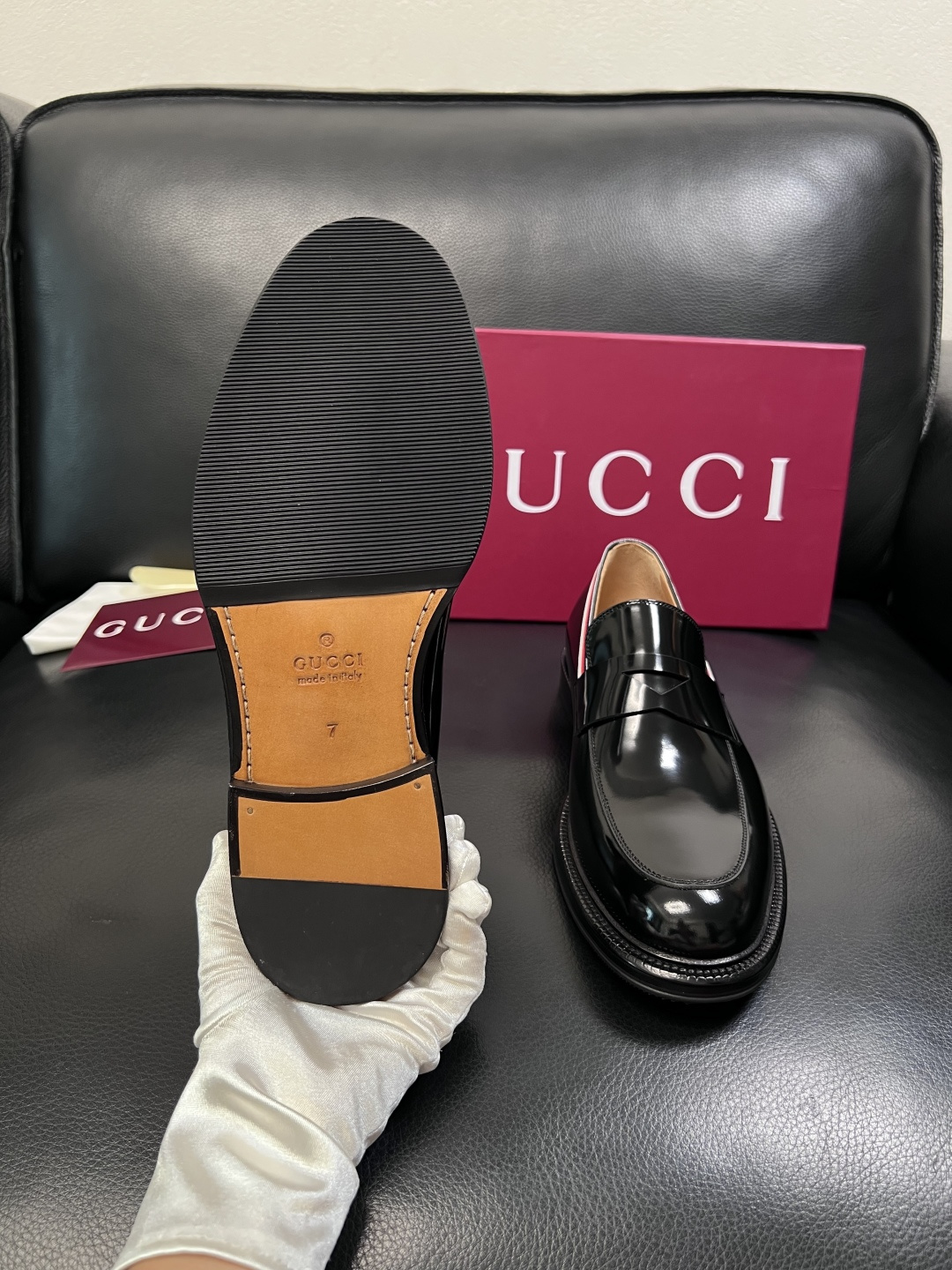 Gucci 高品质  顶级工艺品  古奇  皮鞋专柜新款原厂配置，意大利进口牛皮面料，进口牛皮内里垫，透