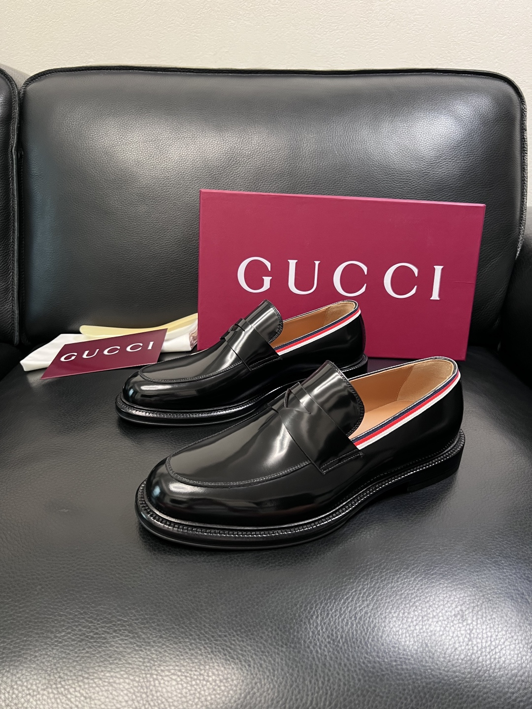 Gucci 高品质  顶级工艺品  古奇  皮鞋专柜新款原厂配置，意大利进口牛皮面料，进口牛皮内里垫，透