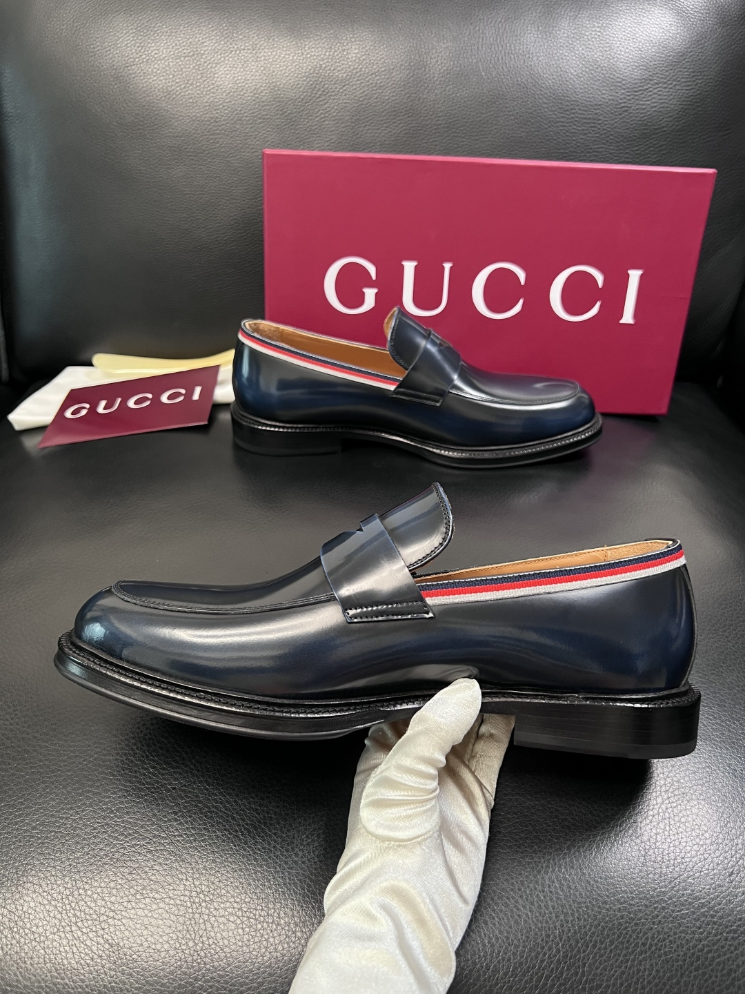 Gucci 高品质  顶级工艺品  古奇  皮鞋专柜新款原厂配置，意大利进口牛皮面料，进口牛皮内里垫，透