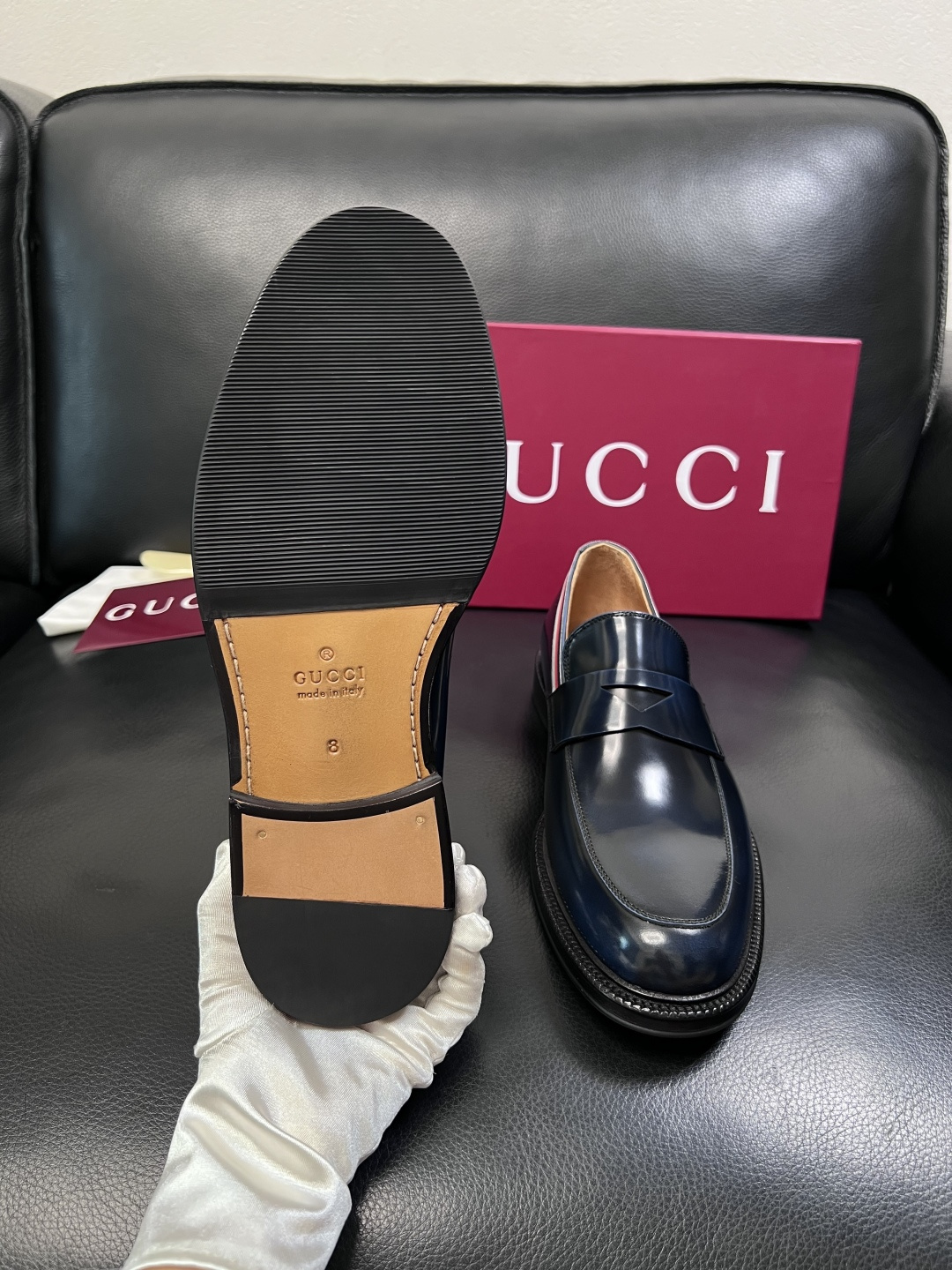 Gucci 高品质  顶级工艺品  古奇  皮鞋专柜新款原厂配置，意大利进口牛皮面料，进口牛皮内里垫，透