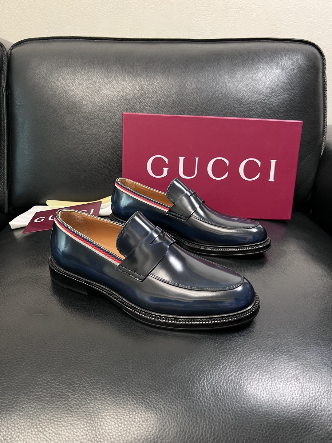 Gucci 高品质  顶级工艺品  古奇  皮鞋专柜新款原厂配置，意大利进口牛皮面料，进口牛皮内里垫，透