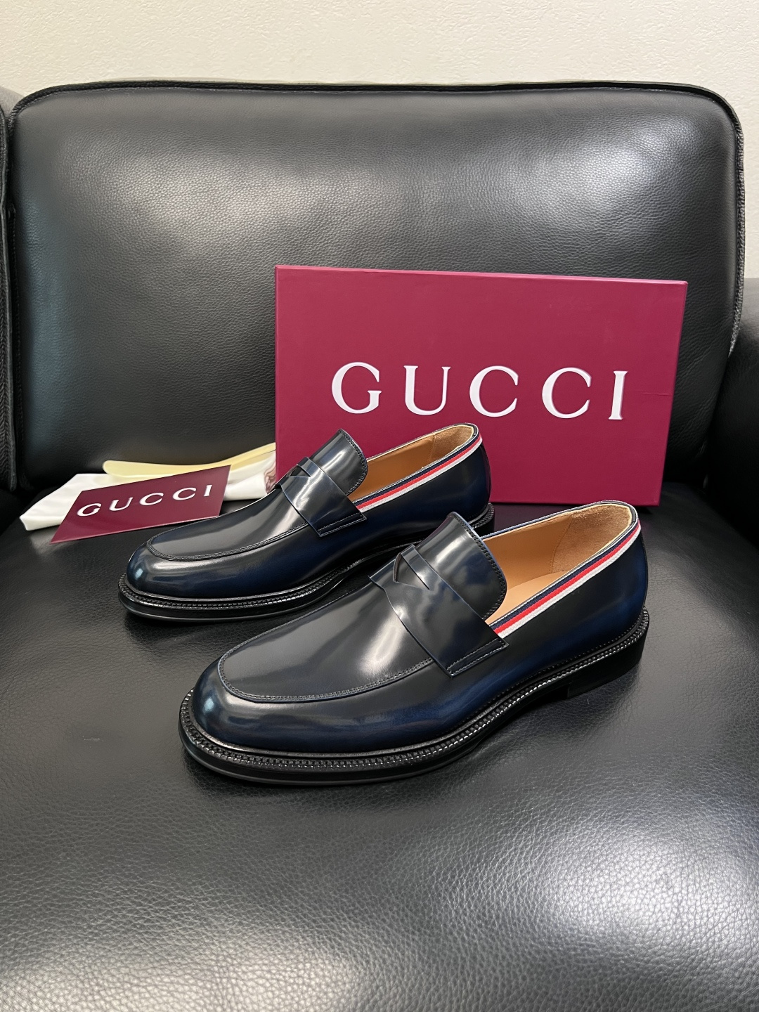 Gucci 高品质  顶级工艺品  古奇  皮鞋专柜新款原厂配置，意大利进口牛皮面料，进口牛皮内里垫，透