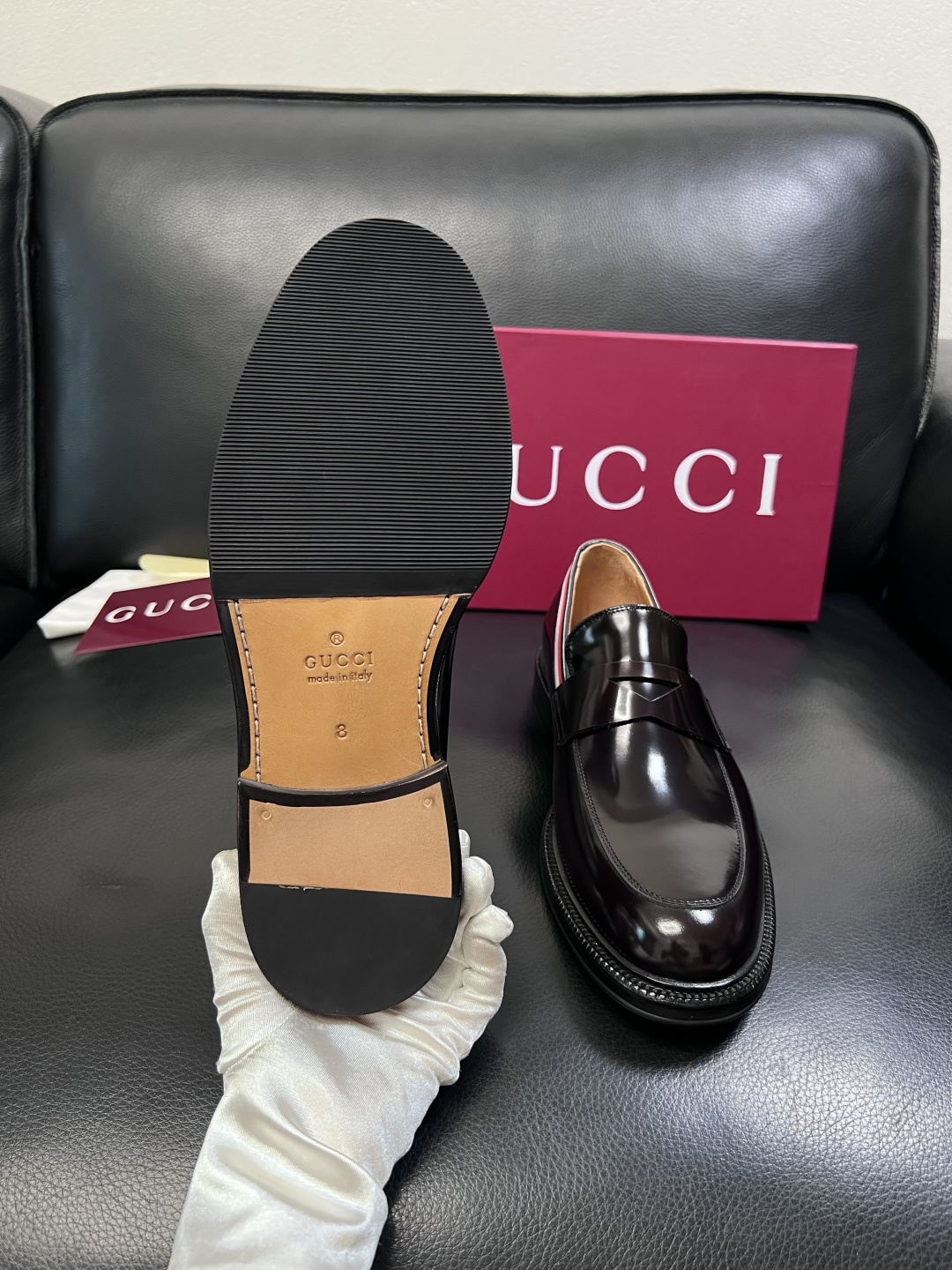 Gucci 高品质  顶级工艺品  古奇  皮鞋专柜新款原厂配置，意大利进口牛皮面料，进口牛皮内里垫，透
