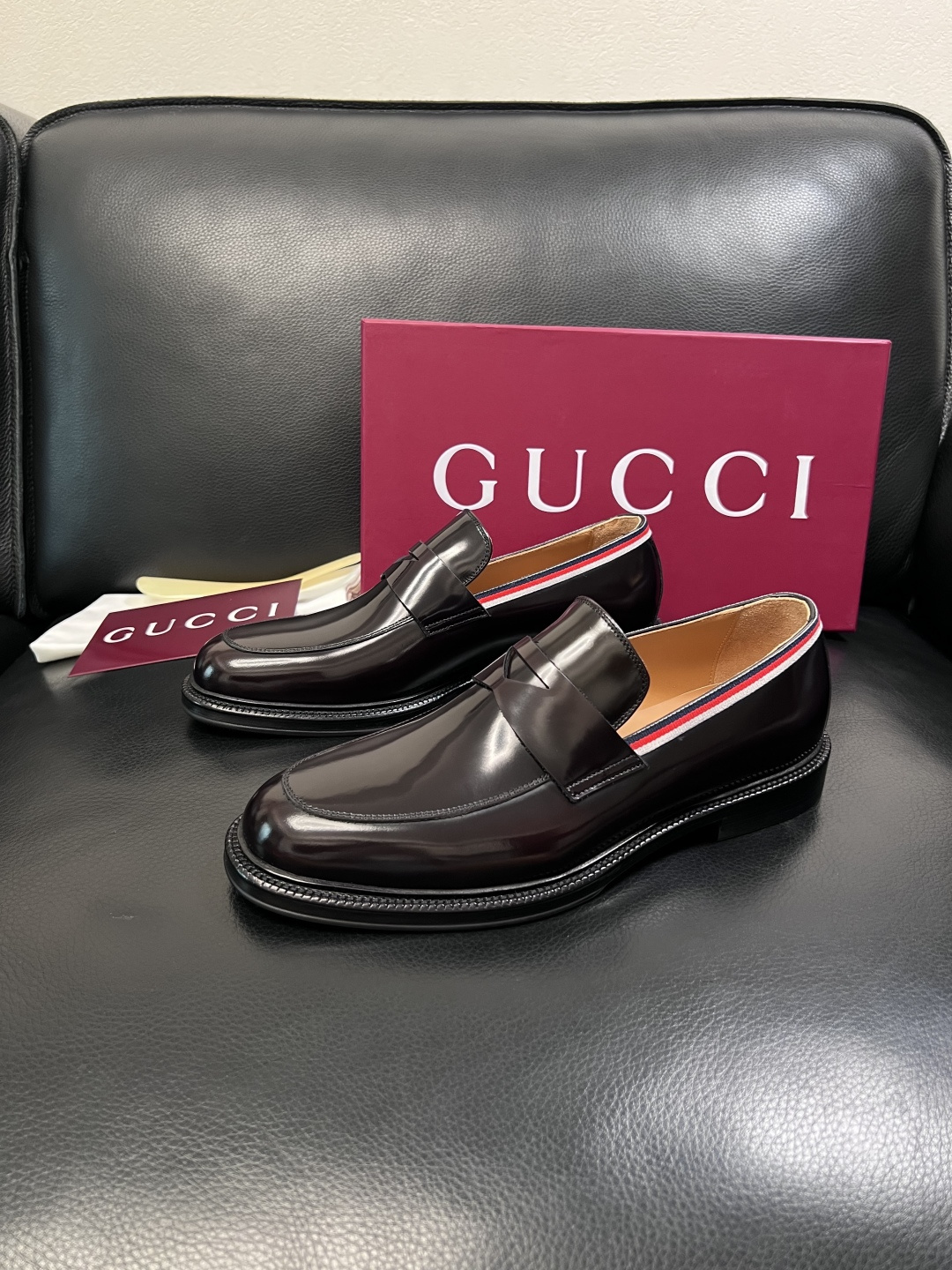 Gucci 高品质  顶级工艺品  古奇  皮鞋专柜新款原厂配置，意大利进口牛皮面料，进口牛皮内里垫，透