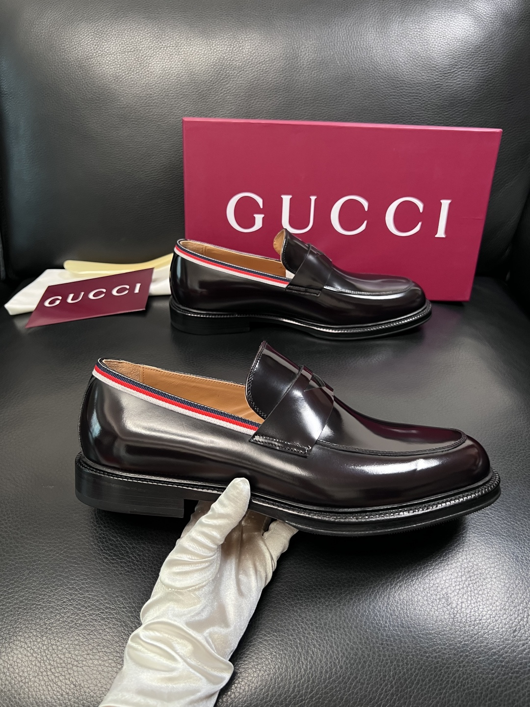 Gucci 高品质  顶级工艺品  古奇  皮鞋专柜新款原厂配置，意大利进口牛皮面料，进口牛皮内里垫，透