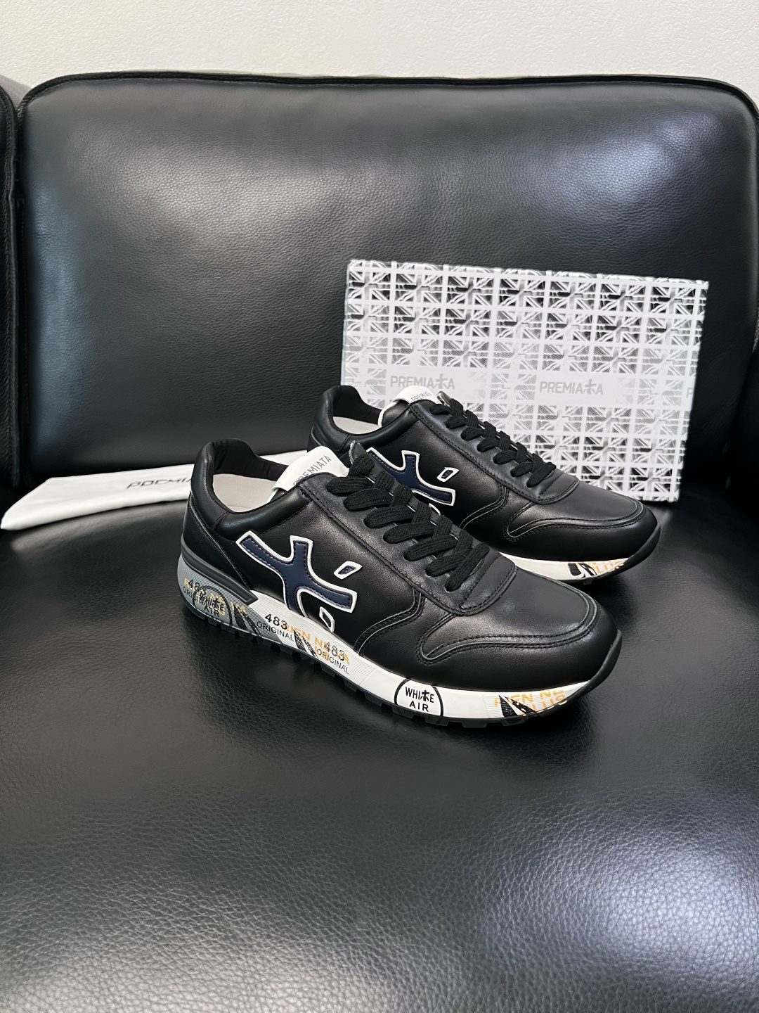 ⚠️只换码不退⚠️   PREMIATA 高品质   顶级工艺品  普瑞米亚达 小牛皮低帮运动鞋本款运动