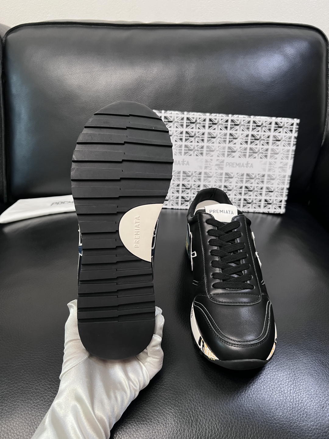 ⚠️只换码不退⚠️   PREMIATA 高品质   顶级工艺品  普瑞米亚达 小牛皮低帮运动鞋本款运动