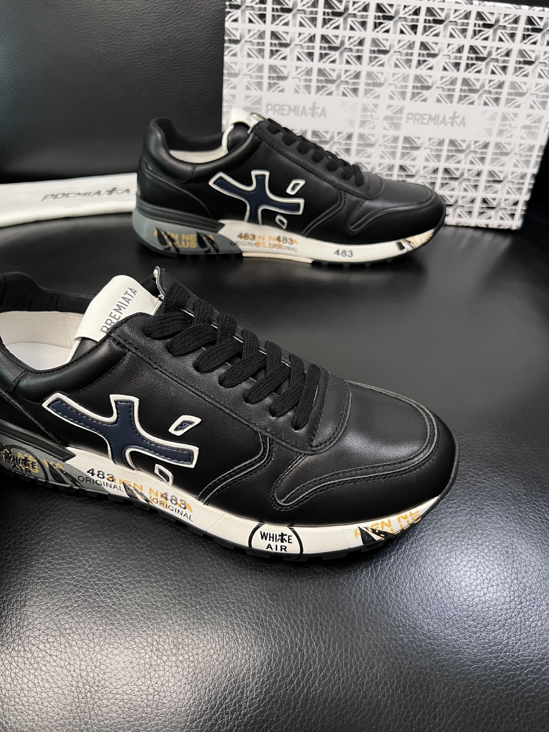 ⚠️只换码不退⚠️   PREMIATA 高品质   顶级工艺品  普瑞米亚达 小牛皮低帮运动鞋本款运动