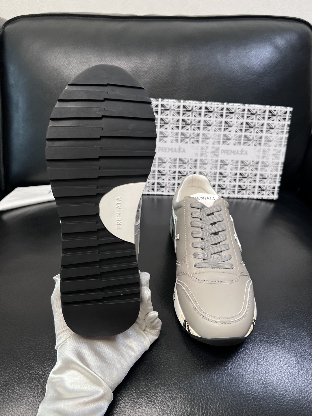 ⚠️只换码不退⚠️   PREMIATA 高品质   顶级工艺品  普瑞米亚达 小牛皮低帮运动鞋本款运动