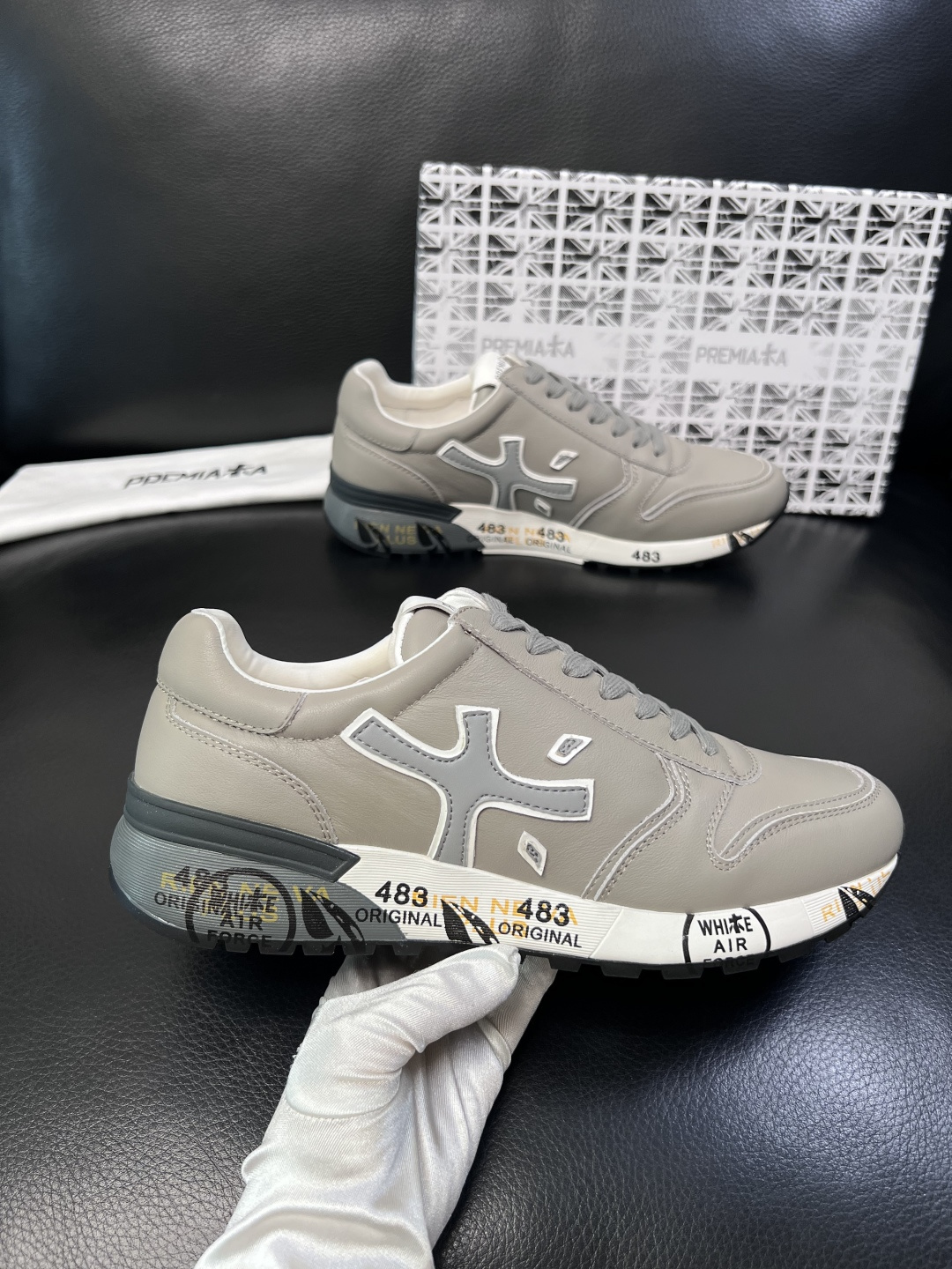 ⚠️只换码不退⚠️   PREMIATA 高品质   顶级工艺品  普瑞米亚达 小牛皮低帮运动鞋本款运动