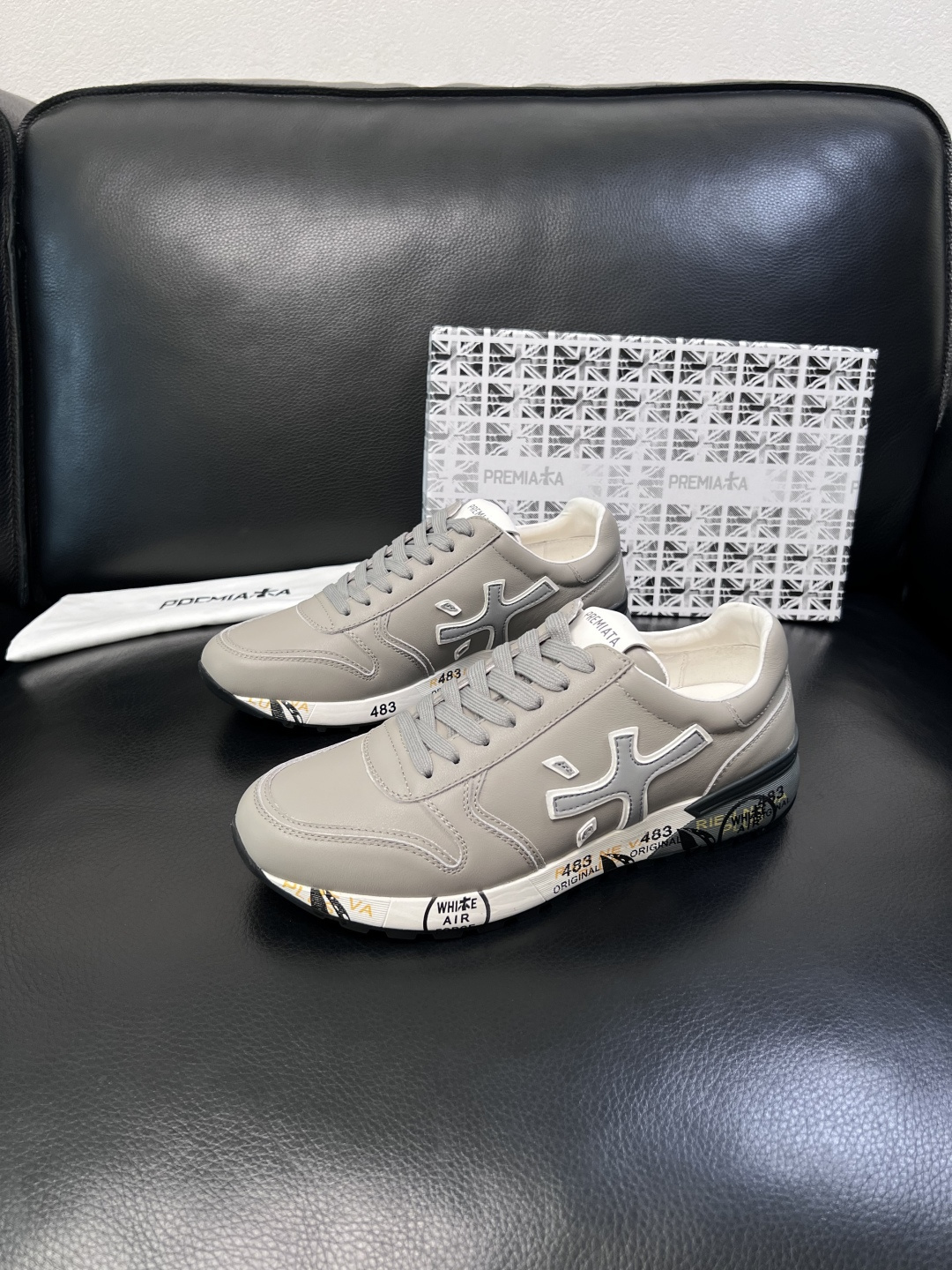 ⚠️只换码不退⚠️   PREMIATA 高品质   顶级工艺品  普瑞米亚达 小牛皮低帮运动鞋本款运动