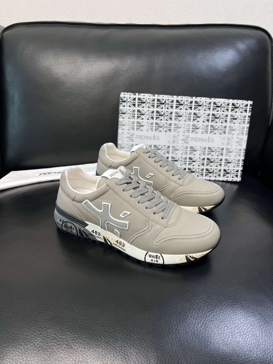 ⚠️只换码不退⚠️   PREMIATA 高品质   顶级工艺品  普瑞米亚达 小牛皮低帮运动鞋本款运动