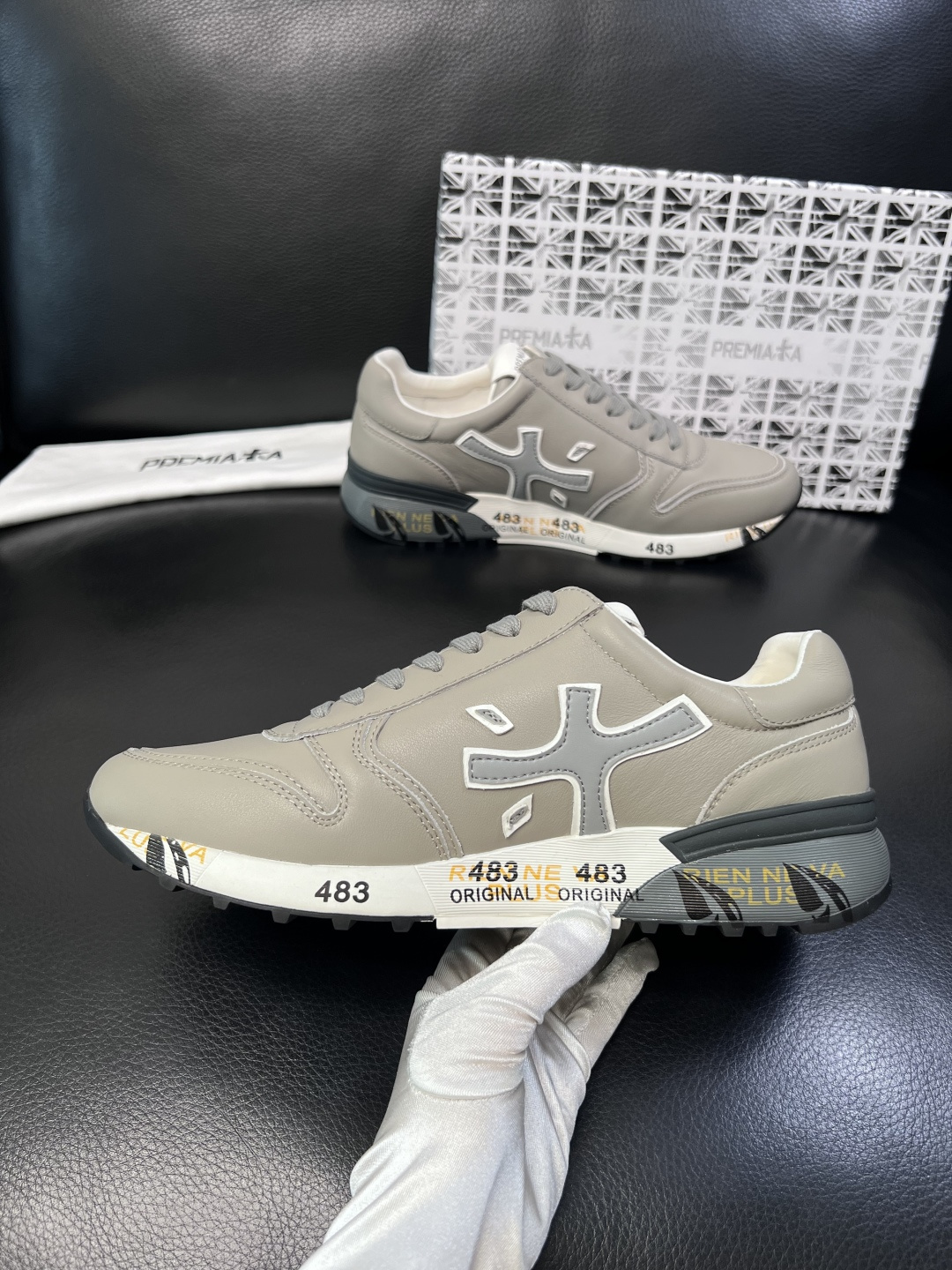 ⚠️只换码不退⚠️   PREMIATA 高品质   顶级工艺品  普瑞米亚达 小牛皮低帮运动鞋本款运动