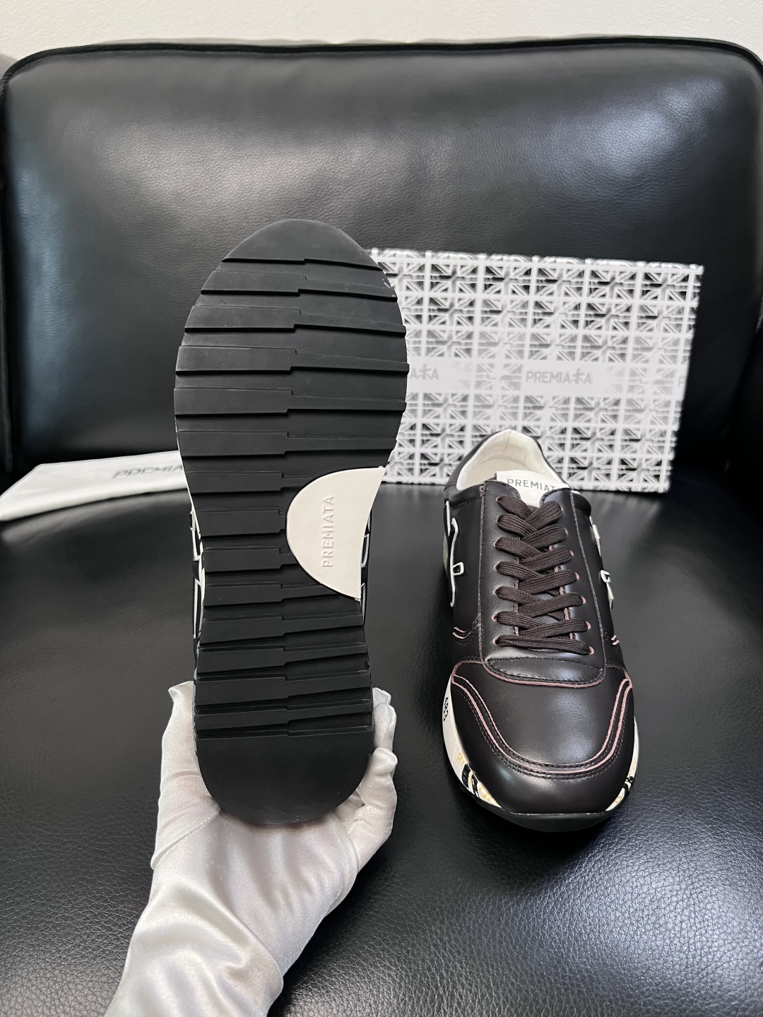 ⚠️只换码不退⚠️   PREMIATA 高品质   顶级工艺品  普瑞米亚达 小牛皮低帮运动鞋本款运动