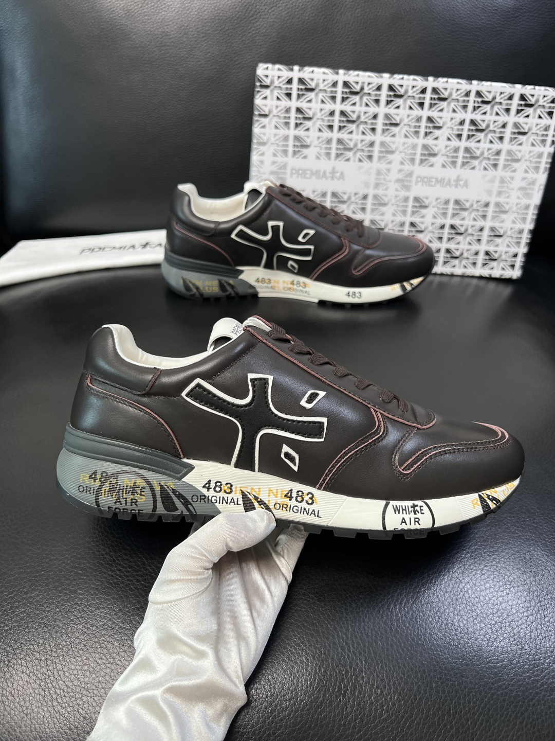 ⚠️只换码不退⚠️   PREMIATA 高品质   顶级工艺品  普瑞米亚达 小牛皮低帮运动鞋本款运动