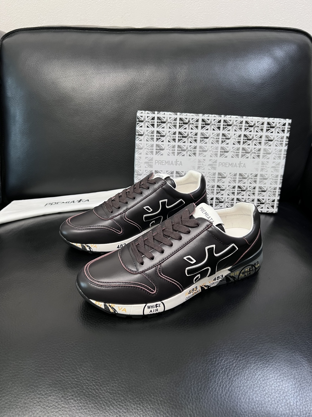 ⚠️只换码不退⚠️   PREMIATA 高品质   顶级工艺品  普瑞米亚达 小牛皮低帮运动鞋本款运动