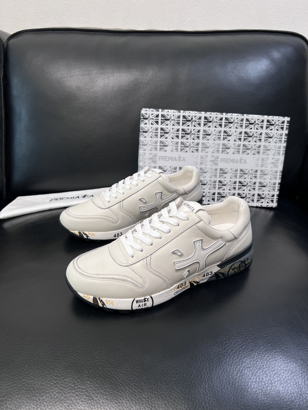 ⚠️只换码不退⚠️   PREMIATA 高品质   顶级工艺品  普瑞米亚达 小牛皮低帮运动鞋本款运动