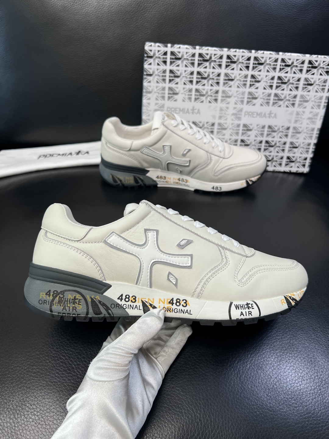 ⚠️只换码不退⚠️   PREMIATA 高品质   顶级工艺品  普瑞米亚达 小牛皮低帮运动鞋本款运动