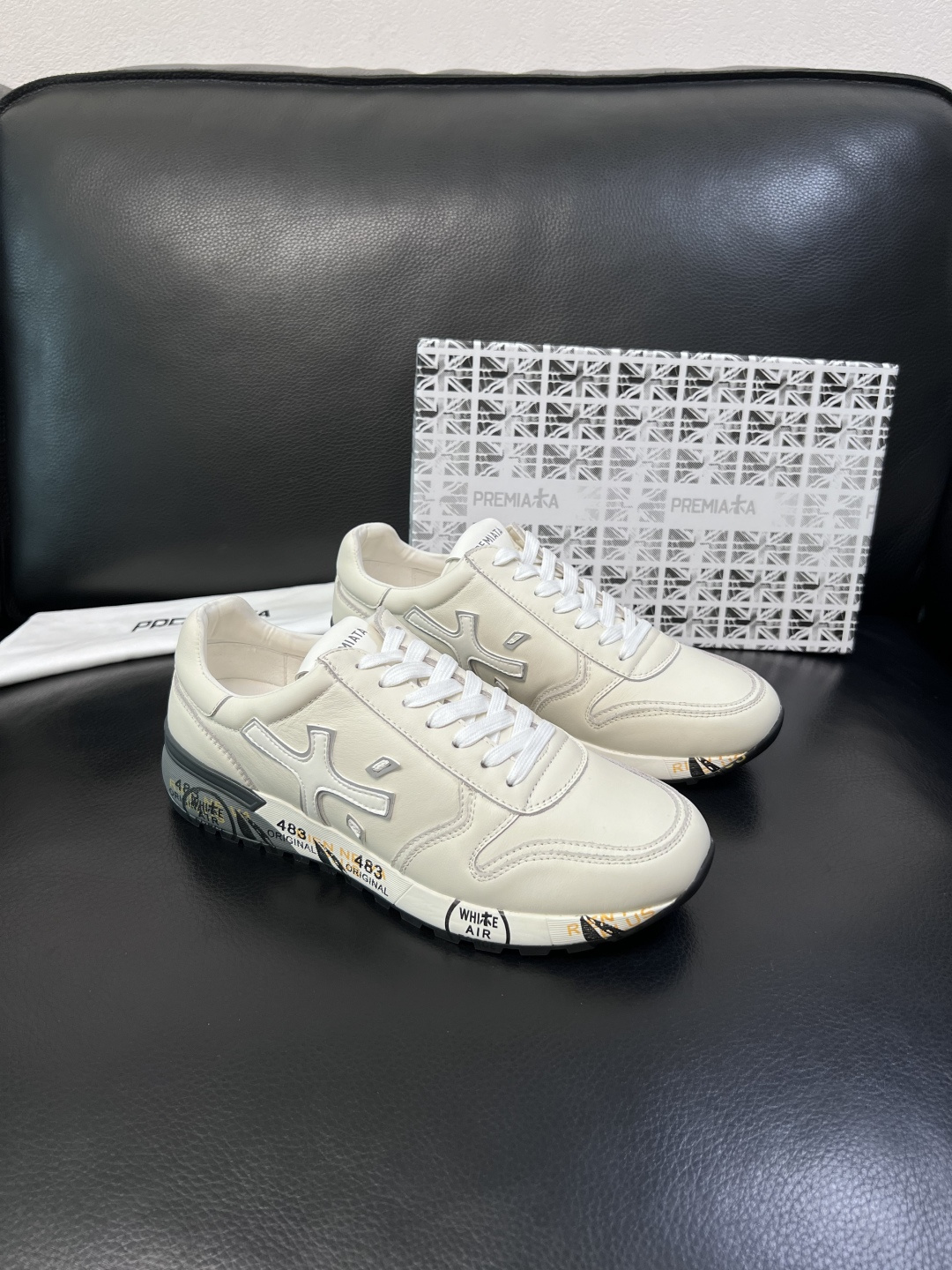⚠️只换码不退⚠️   PREMIATA 高品质   顶级工艺品  普瑞米亚达 小牛皮低帮运动鞋本款运动