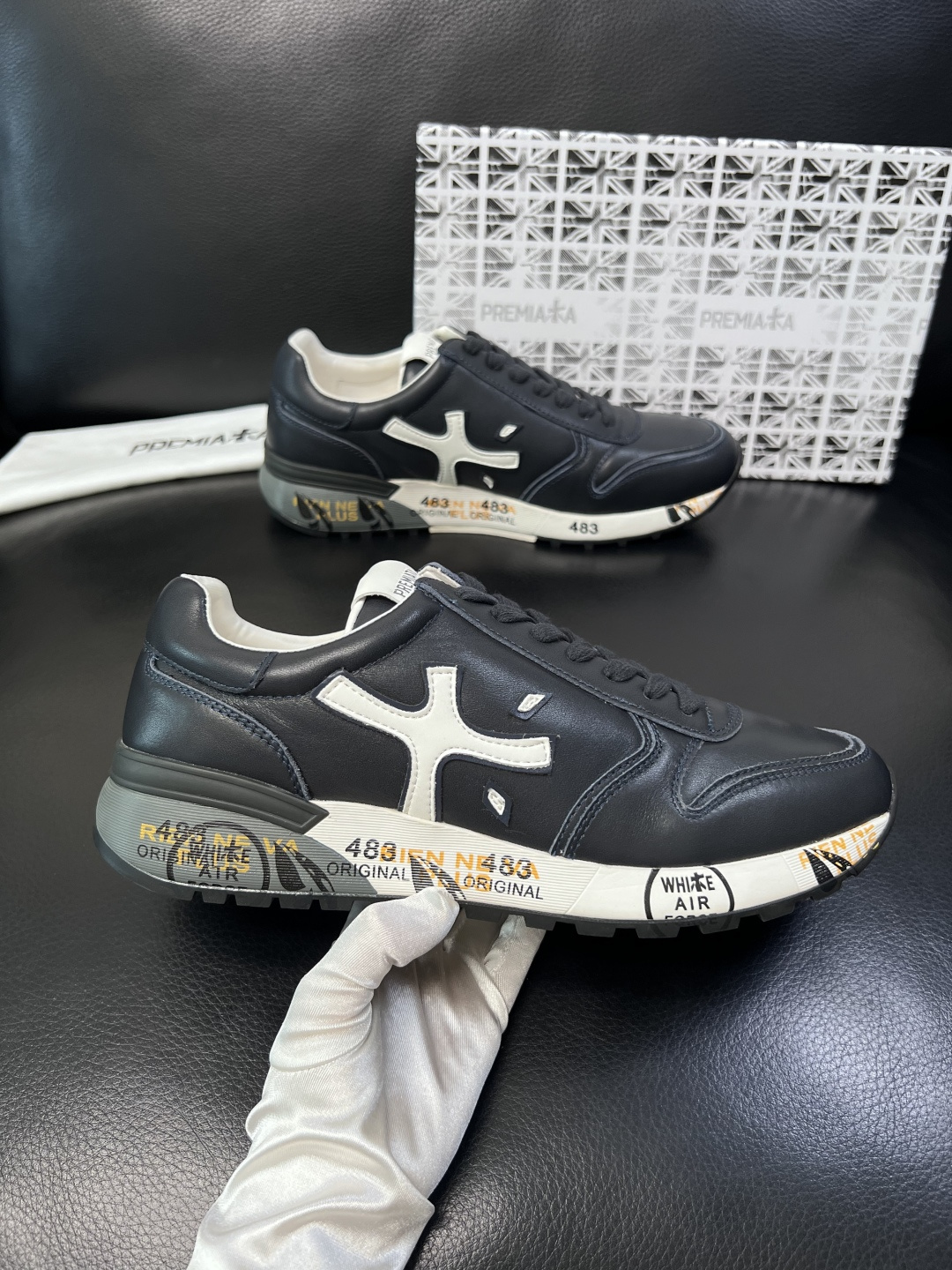 ⚠️只换码不退⚠️   PREMIATA 高品质   顶级工艺品  普瑞米亚达 小牛皮低帮运动鞋本款运动