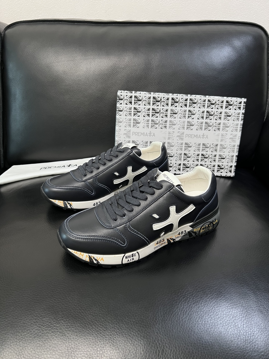 ⚠️只换码不退⚠️   PREMIATA 高品质   顶级工艺品  普瑞米亚达 小牛皮低帮运动鞋本款运动