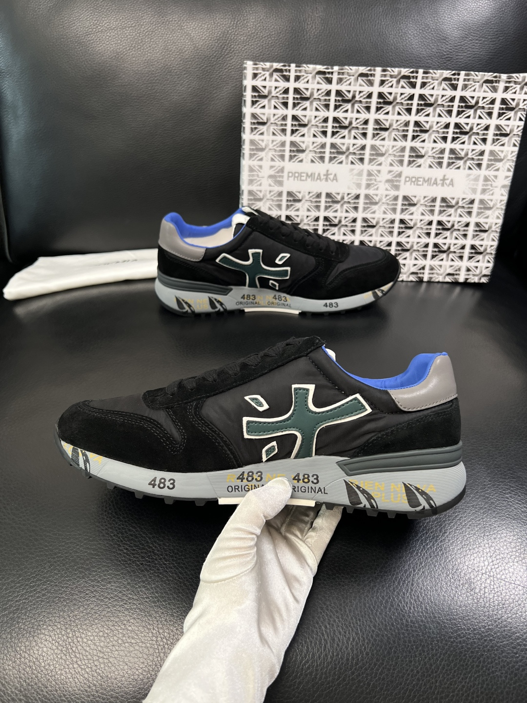 ⚠️只换码不退⚠️   PREMIATA 高品质   顶级工艺品  普瑞米亚达 小牛皮低帮运动鞋本款运动
