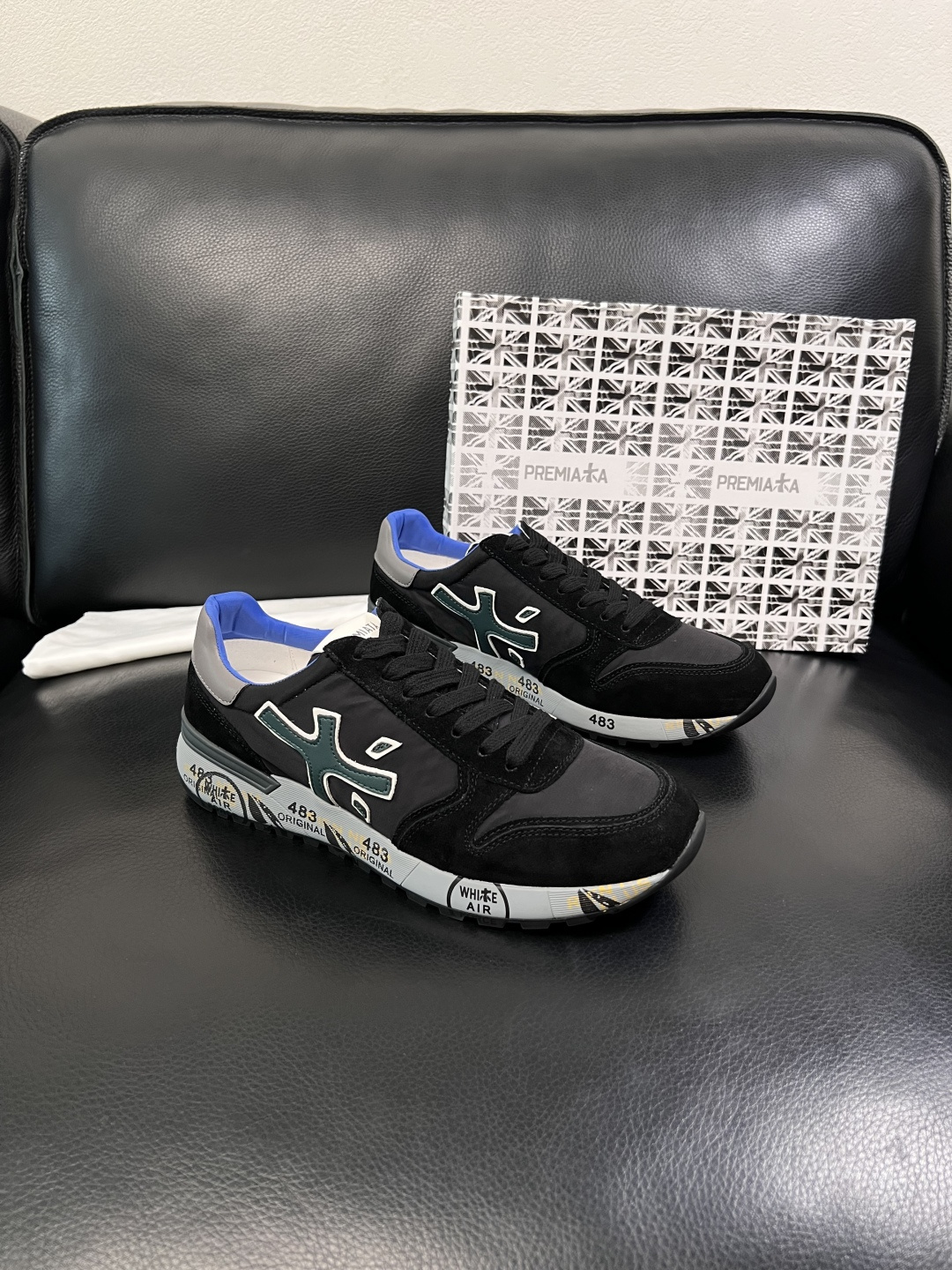 ⚠️只换码不退⚠️   PREMIATA 高品质   顶级工艺品  普瑞米亚达 小牛皮低帮运动鞋本款运动