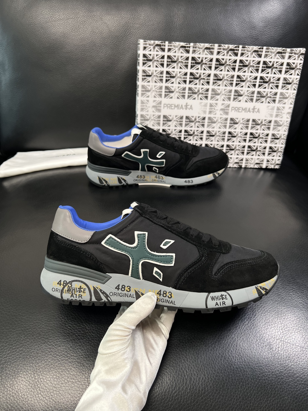 ⚠️只换码不退⚠️   PREMIATA 高品质   顶级工艺品  普瑞米亚达 小牛皮低帮运动鞋本款运动