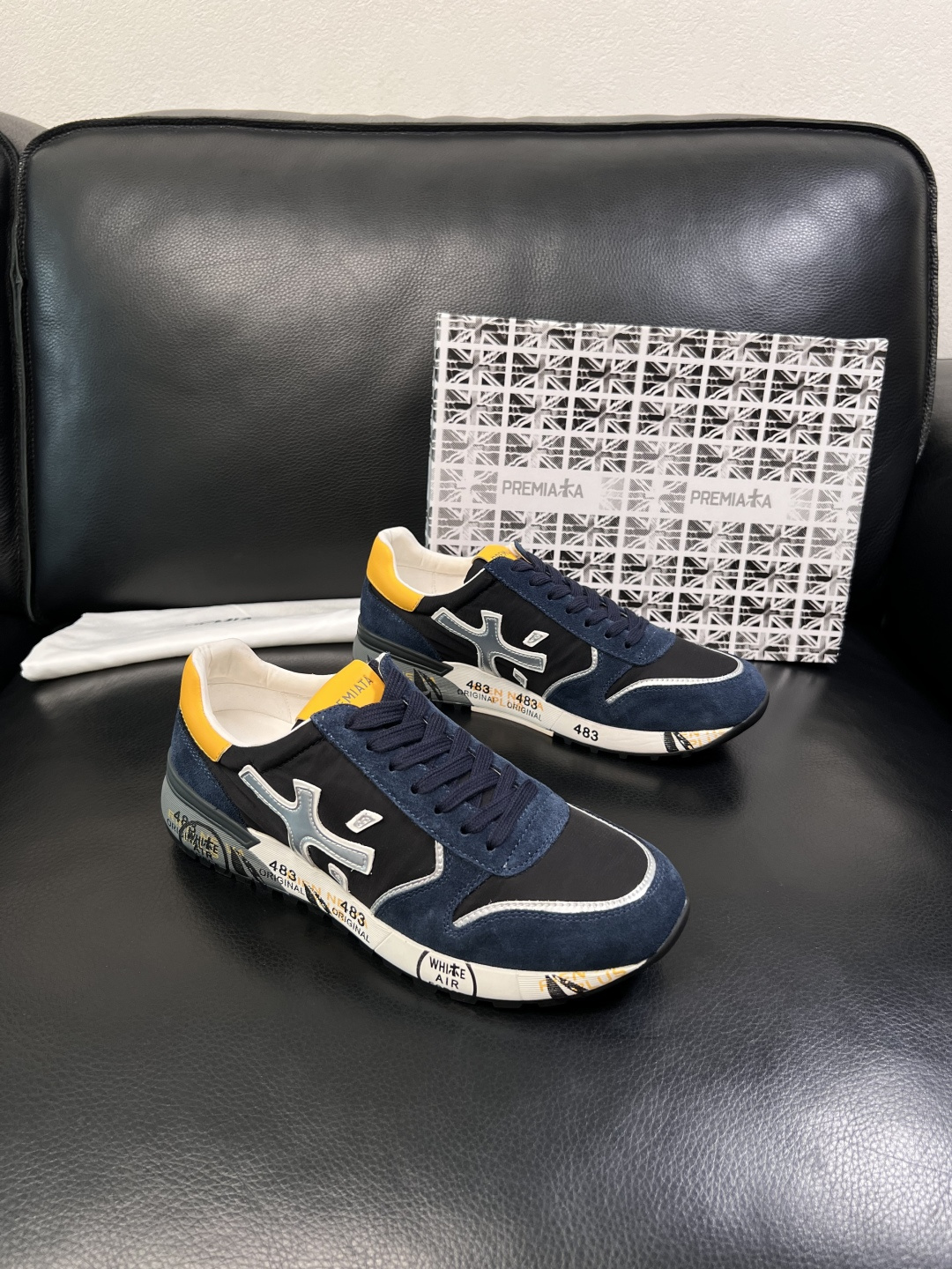 ⚠️只换码不退⚠️   PREMIATA 高品质   顶级工艺品  普瑞米亚达 小牛皮低帮运动鞋本款运动