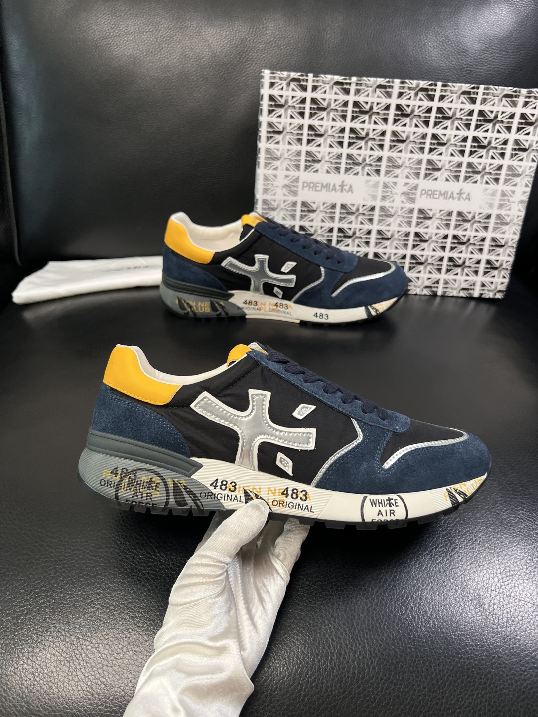 ⚠️只换码不退⚠️   PREMIATA 高品质   顶级工艺品  普瑞米亚达 小牛皮低帮运动鞋本款运动