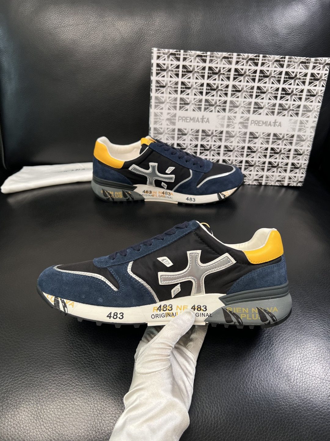 ⚠️只换码不退⚠️   PREMIATA 高品质   顶级工艺品  普瑞米亚达 小牛皮低帮运动鞋本款运动