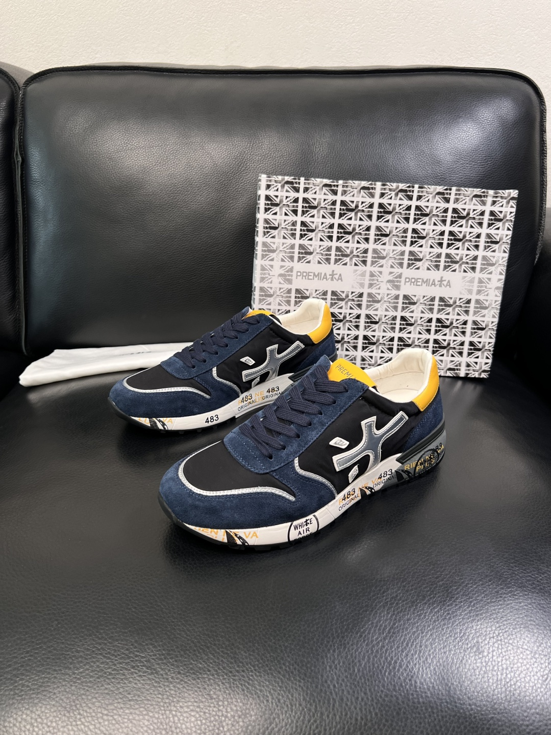 ⚠️只换码不退⚠️   PREMIATA 高品质   顶级工艺品  普瑞米亚达 小牛皮低帮运动鞋本款运动