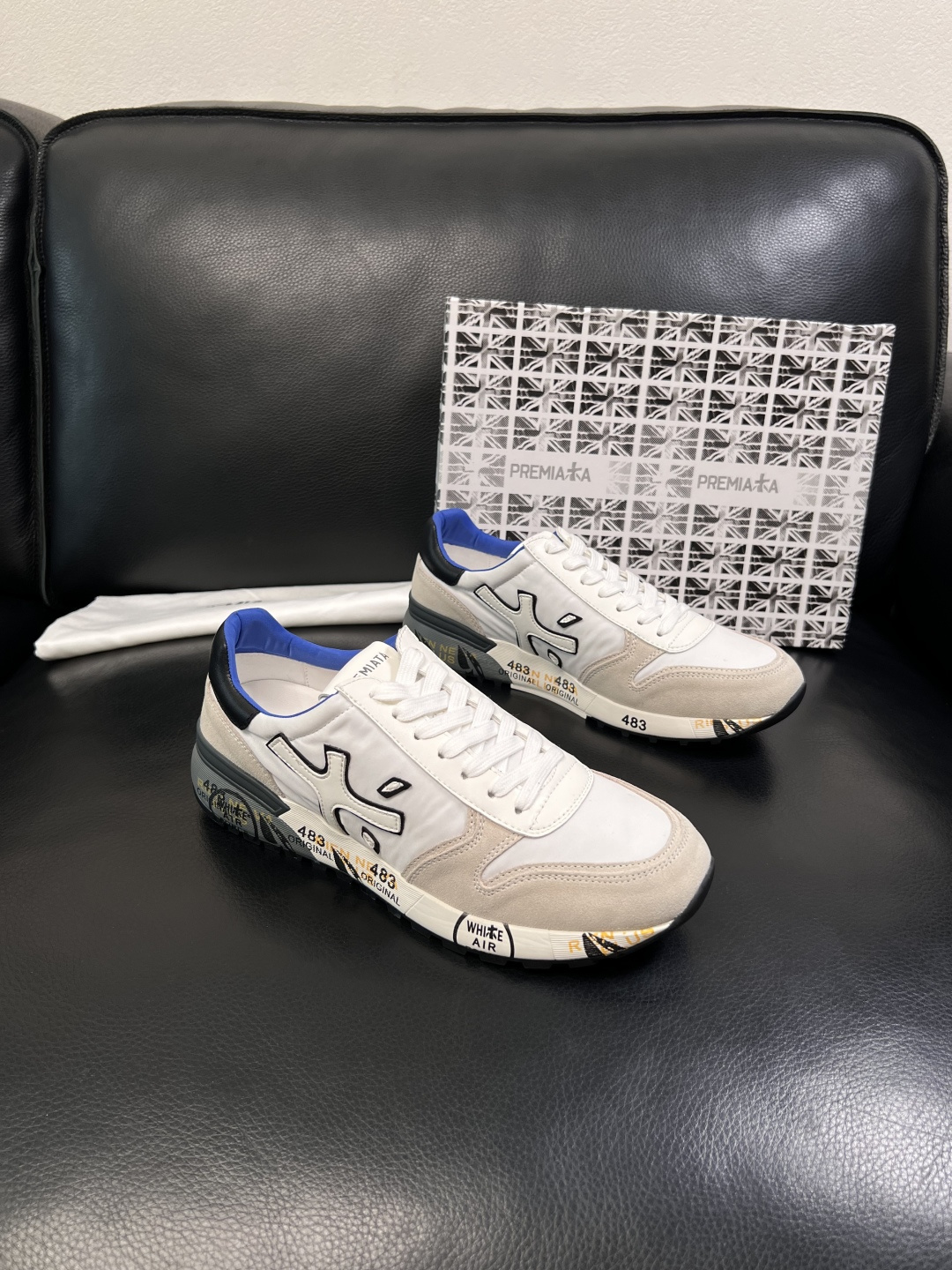 ⚠️只换码不退⚠️   PREMIATA 高品质   顶级工艺品  普瑞米亚达 小牛皮低帮运动鞋本款运动