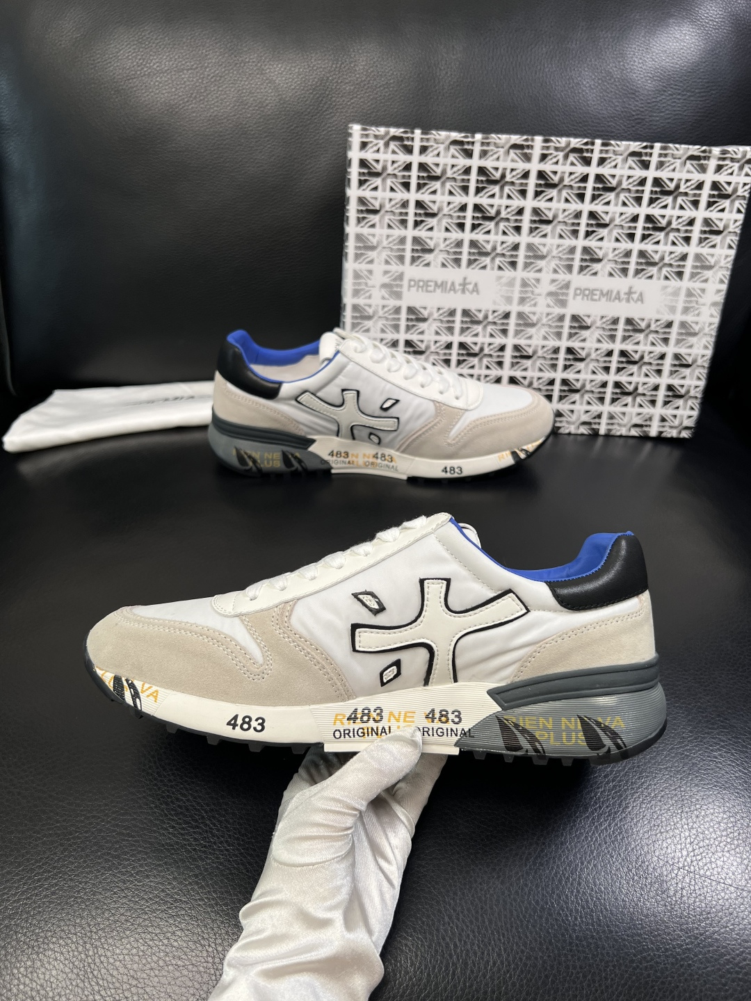 ⚠️只换码不退⚠️   PREMIATA 高品质   顶级工艺品  普瑞米亚达 小牛皮低帮运动鞋本款运动
