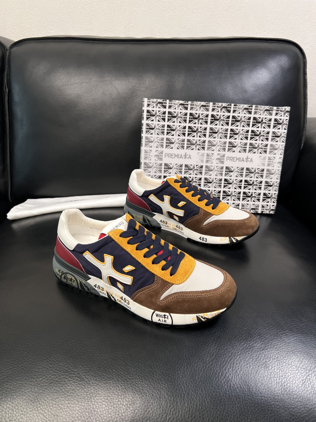 ⚠️只换码不退⚠️   PREMIATA 高品质   顶级工艺品  普瑞米亚达 小牛皮低帮运动鞋本款运动