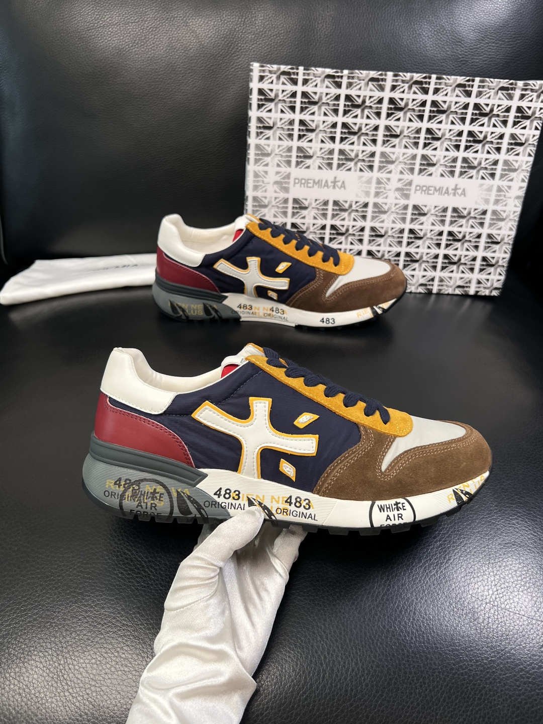 ⚠️只换码不退⚠️   PREMIATA 高品质   顶级工艺品  普瑞米亚达 小牛皮低帮运动鞋本款运动