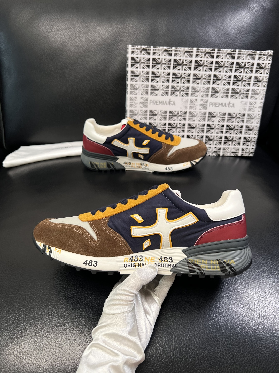 ⚠️只换码不退⚠️   PREMIATA 高品质   顶级工艺品  普瑞米亚达 小牛皮低帮运动鞋本款运动
