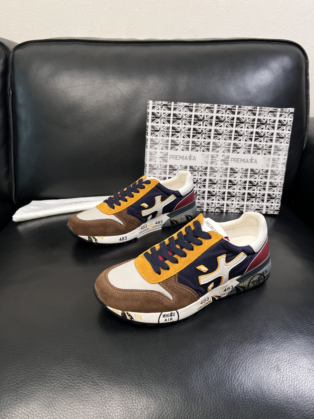 ⚠️只换码不退⚠️   PREMIATA 高品质   顶级工艺品  普瑞米亚达 小牛皮低帮运动鞋本款运动