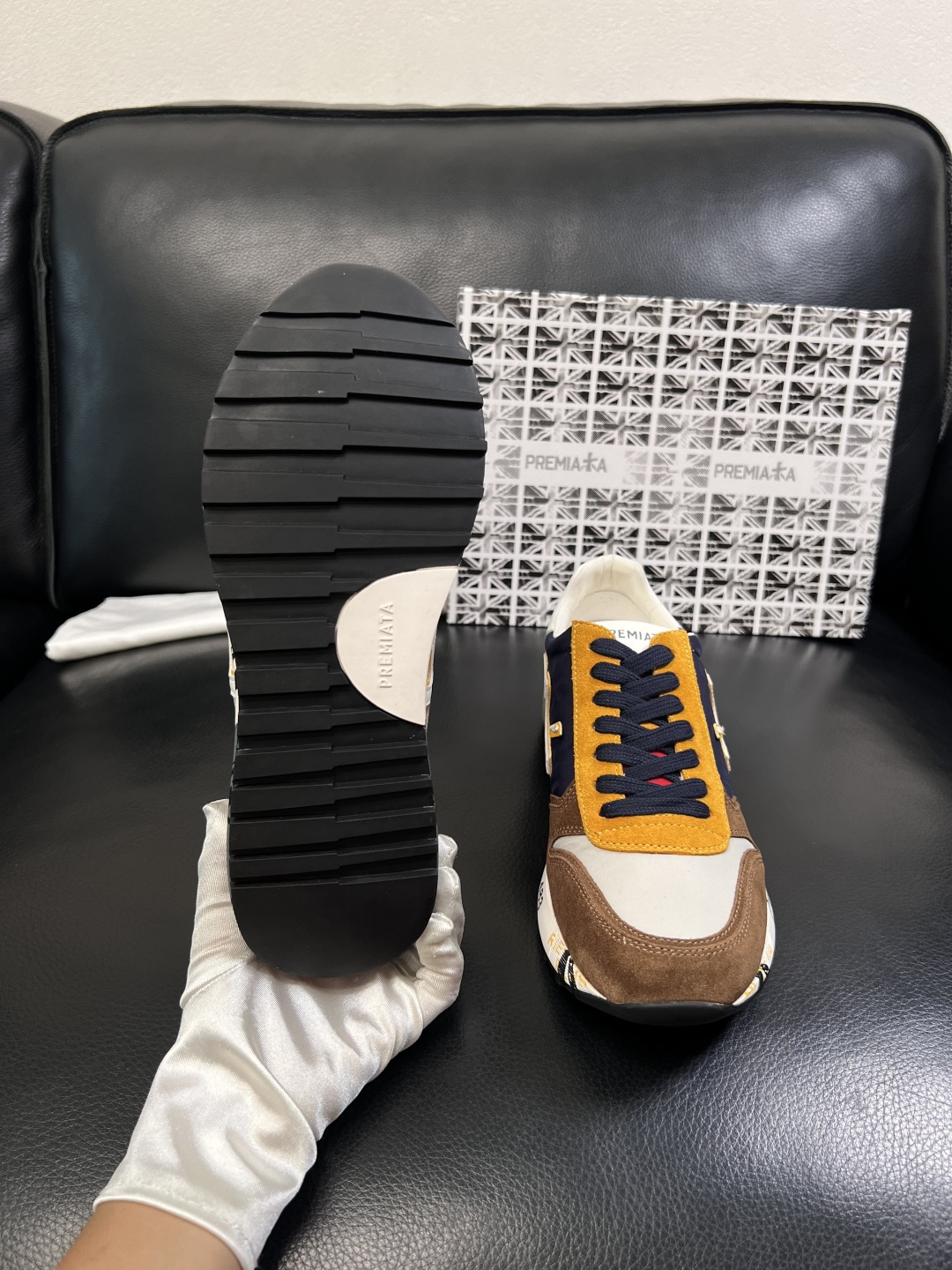 ⚠️只换码不退⚠️   PREMIATA 高品质   顶级工艺品  普瑞米亚达 小牛皮低帮运动鞋本款运动
