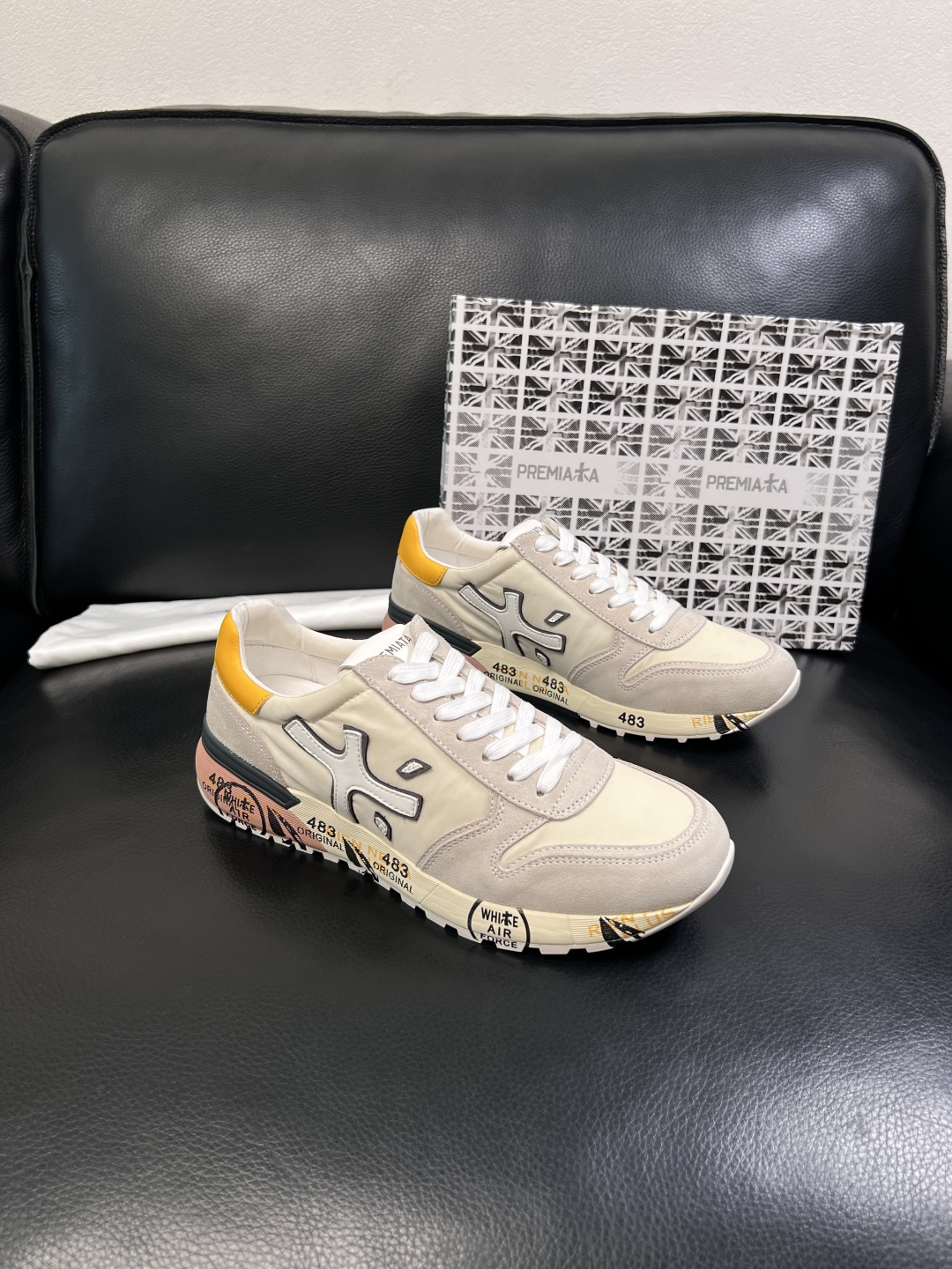 ⚠️只换码不退⚠️   PREMIATA 高品质   顶级工艺品  普瑞米亚达 小牛皮低帮运动鞋本款运动